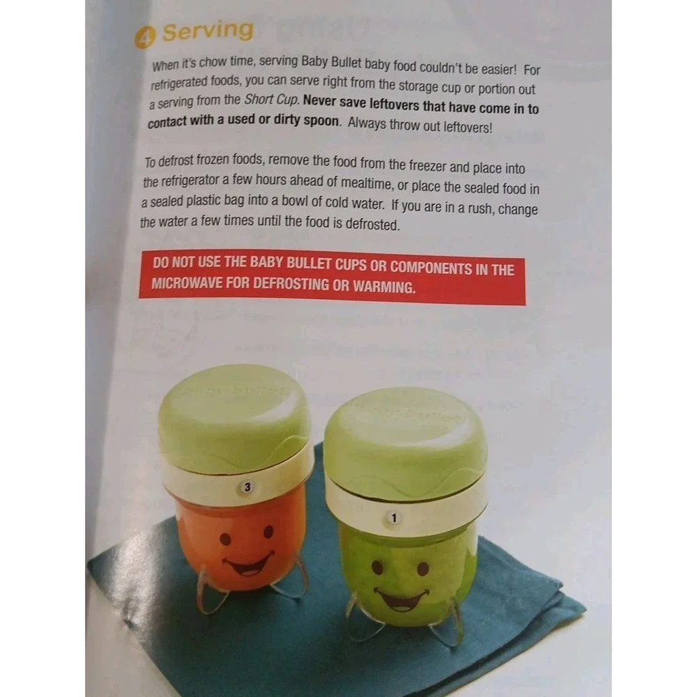 Baby Bullet Replacement Parts Short Cup Blade 5 Date Dial Storage Cups READ‎